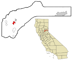 Nevada County California Incorporated and Unincorporated areas Grass Valley Highlighted